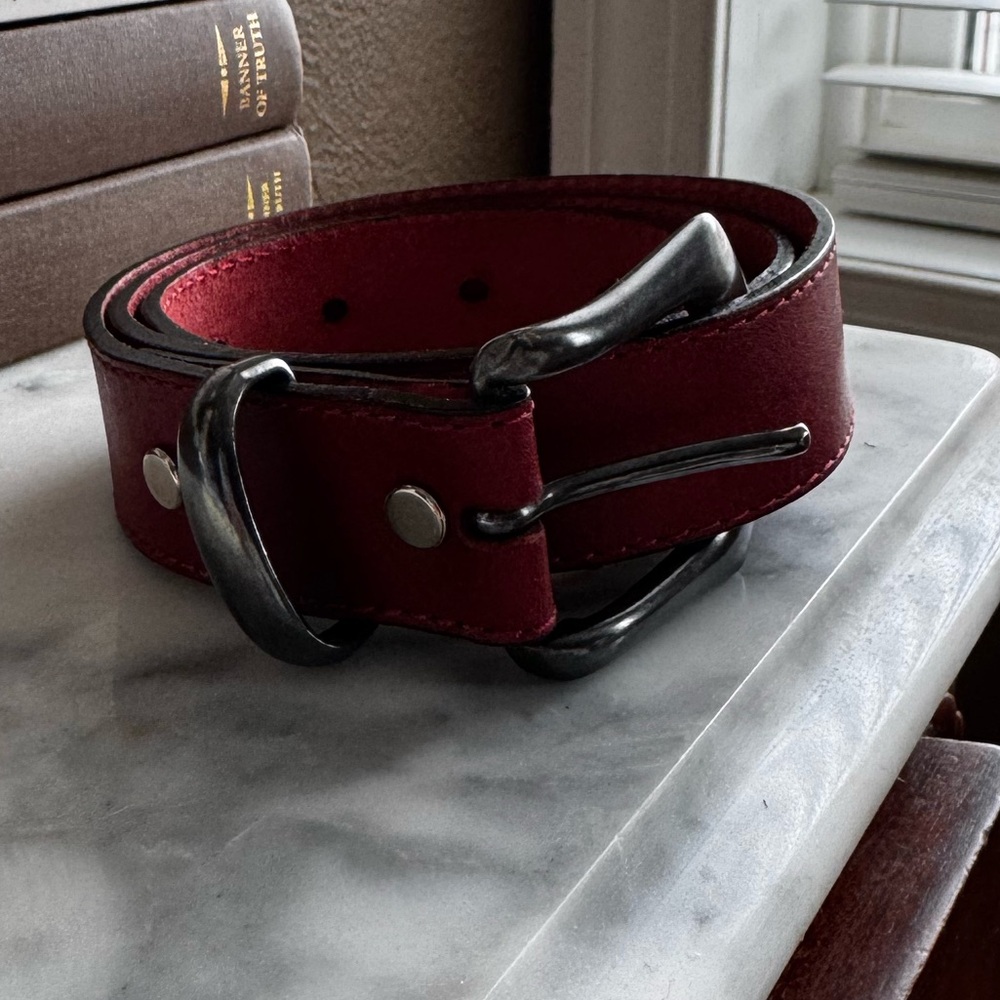 Red Leather Belt